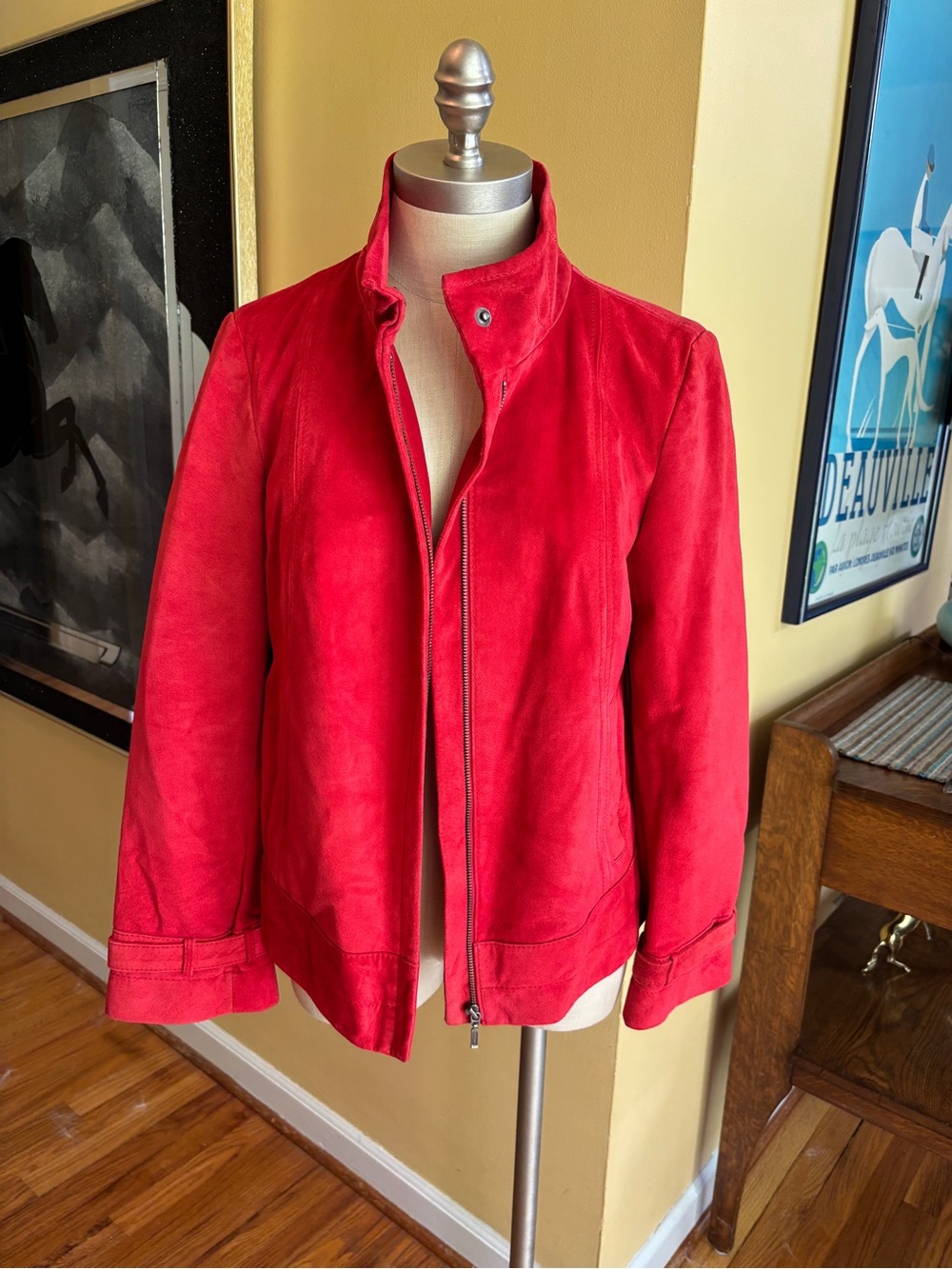 red suede leather jacket